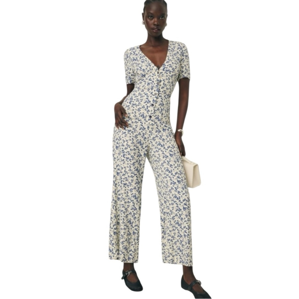 Reformation France Floral Jumpsuit